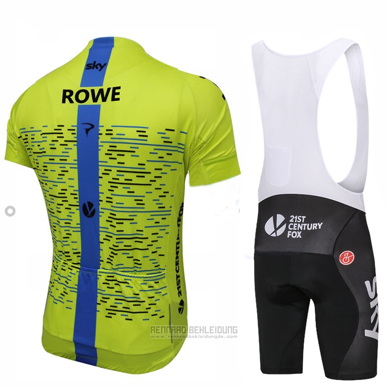 2018 Fahrradbekleidung Sky Grun und Blau Trikot Kurzarm und Tragerhose - zum Schließen ins Bild klicken